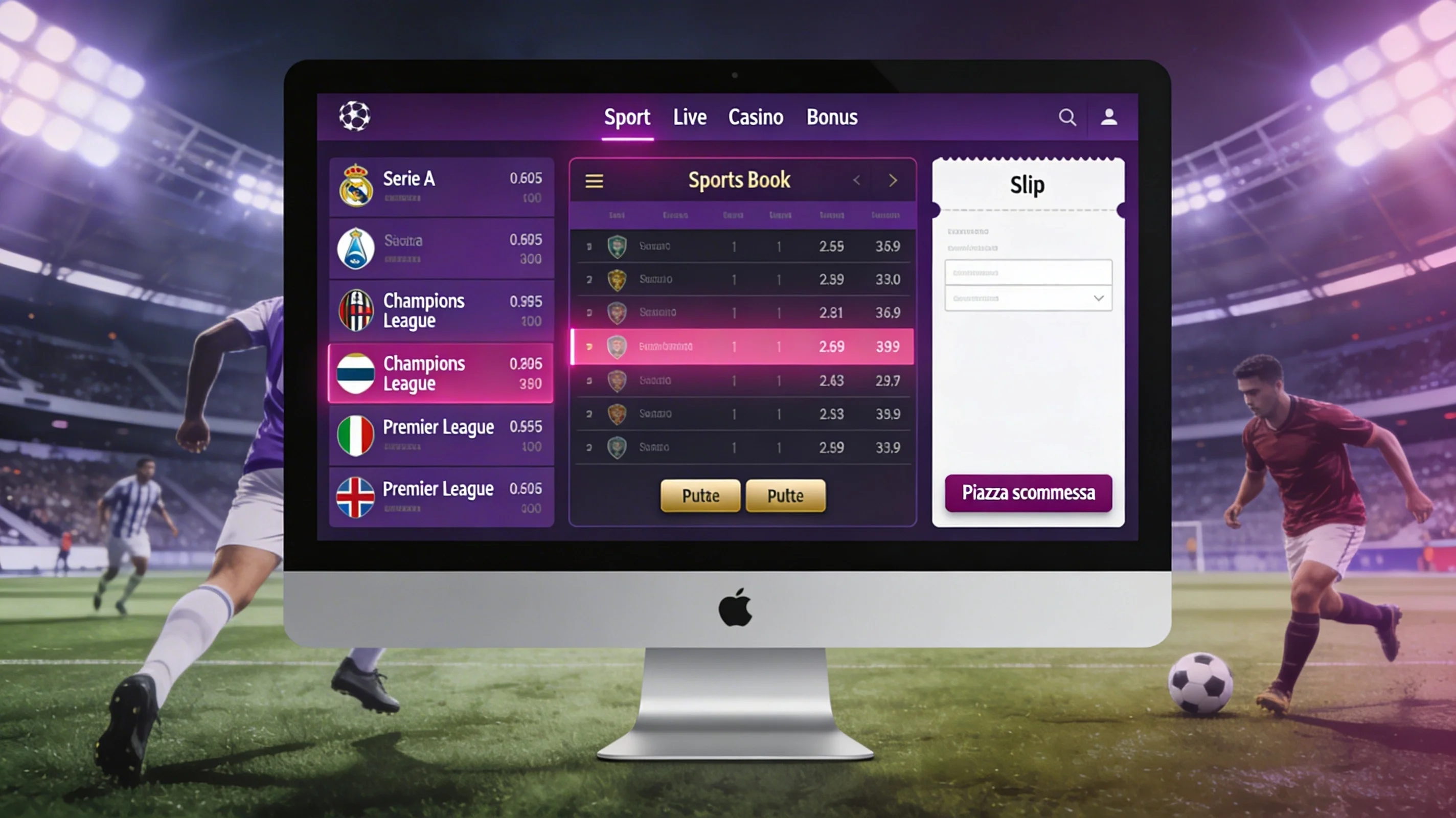 Scommesse sportive calcio Malina Casino sportsbook